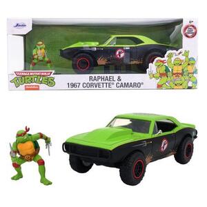 Imagine Masinuta Jada Toys cu figurina Testoasele Ninja, Raphael, Chevy Camaro 1: 24