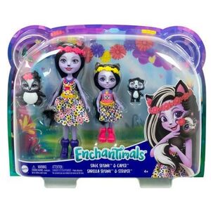 Imagine Set papusi Enchantimals - Sage Skunk & Caper si Sabella Skunk & Striper