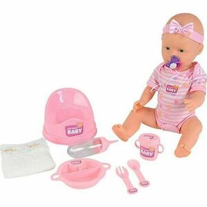 Imagine Papusa bebelus BigBuy, cu accesorii, 43cm (Roz)