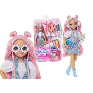 Imagine Papusa blonda, Barbie, 9 accesorii, 30cm, Roz