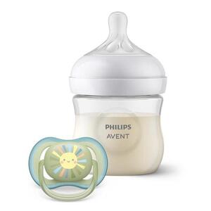 Imagine Set pentru bebelusi Philips Avent Natural Response SCD837/10, Biberon, Suzeta 0-6 luni