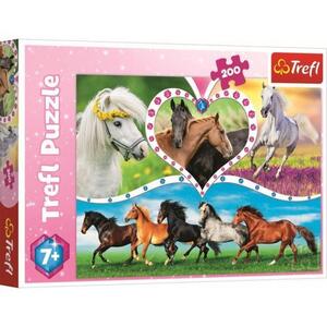 Imagine Puzzle Trefl Frumosii Cai, 200 piese