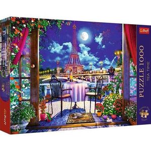 Imagine Puzzle Trefl Premium Plus - Tea Time, Parisul In Lumina Lunii, 1000 piese