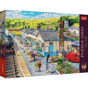 Imagine Puzzle Trefl Premium Plus - Tea Time, Statia Din Sat, 1000 piese