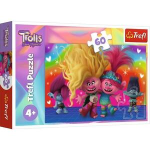 Imagine Puzzle Trefl - Trolls, Trolii Prietenosi, 60 piese