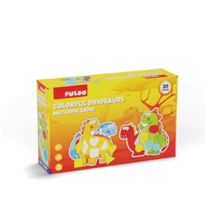 Imagine Joc de asociere PUEDO Potriveste dinozaurii colorati, 3+ ani, carton, 20 piese, Multicolor