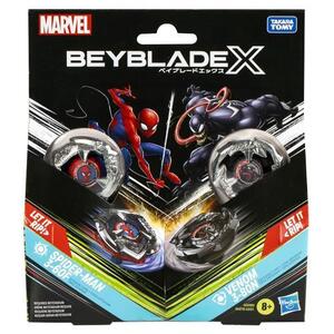 Imagine Set duo Beyblade X - Marvel, Spider Man 3-60F si Venom 3-80N