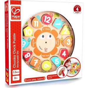 Imagine Ceas din lemn Hape - Chunky Clock