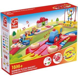 Imagine Set de joaca Hape - Sina de tren curcubeu