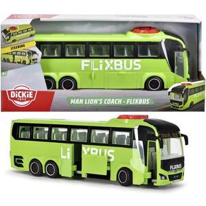 Imagine Autobuz MAN Lion's Coach Dickie Toys - Flixbus, 26.5 cm, verde