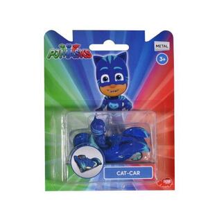 Imagine Figurina cu vehicul Eroi in pijama Cat-Car, 7 cm