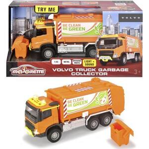 Imagine Camion de gunoi Majorette - Volvo Truck Garbge Collector, 19 cm, cu lumini si sunete