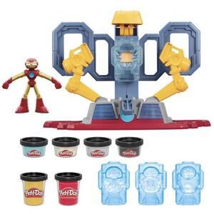 Imagine Set Play-Doh Marvel - Laboratorul de armura al lui Iron Man, cu figurina, 10 cm