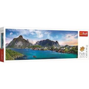 Imagine Puzzle Trefl, Panorama Arhipelagul norvegian Lofoten, 500 piese