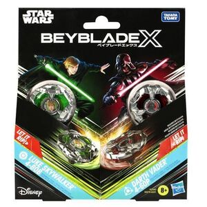 Imagine Set duo Beyblade X - Star Wars, Luke Skywalker 4-80B si Darth Vader 4-60P