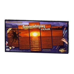 Imagine Set pictura pe numere Schipper - Caribbean Sunset, 132x72 cm