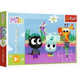 Imagine Puzzle Trefl - Planeta Milo, Pisica Milo, 30 piese