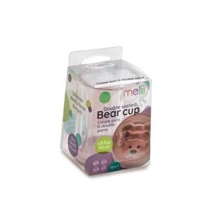 Imagine Pahar pentru copii cu design interior, Melii Ursulet, 145 ml, Roz