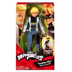 Imagine Papusa Miraculous Adrien to Cat Noir, cu paiete reversibile