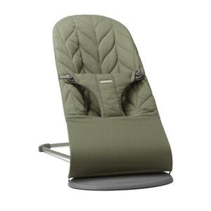 Imagine Balansoar BabyBjorn Bliss Dark Green, cu Aspect Delicat de Petala, Tesatura Matlasata, Verde