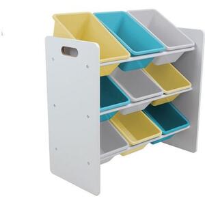 Imagine Raft depozitare jucarii cu 9 cosuri U-Grow UGRD115-BLYE, Multicolor