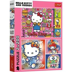 Imagine Puzzle Trefl din 2 x 200 piese - Hello Kitty si prieteni