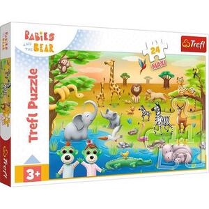 Imagine Puzzle Trefl 24 Maxi Babies And The Bear Safari