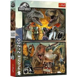 Imagine Puzzle Trefl de la 2 x 200 piese - Lumea preistorica