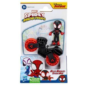 Imagine Set motocicleta si figurina Marvel Spidey and his Amazing Friends - Miles Morales, 6 cm