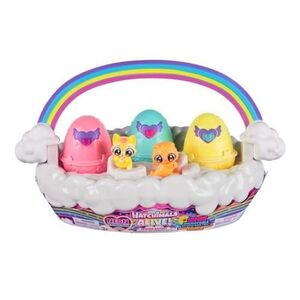Imagine Set figurine in cosulet, Hatchimals, Alive Neon Rainbow Basket