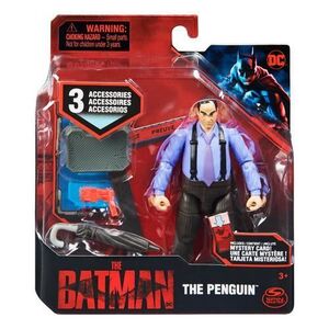 Imagine Set de joaca The Batman - Figurina The Penguin cu 3 accesorii, 10 cm