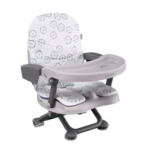 Imagine Scaun de masa Lorelli Ego Plus, Booster, pliabil si reglabil, 6 luni - 3 ani, maxim 15 kg, reglare inaltime 4 pozitii, centura sigurata 3 puncte, White Fluff