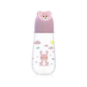 Imagine Biberon Animals Lorelli, 125 ml, capac decorat, 0 luni+, Blush Pink