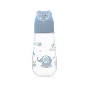 Imagine Biberon Animals Lorelli, 125 ml, capac decorat, 0 luni+, Moonlight Blue