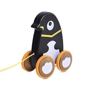 Imagine Jucarie de tras cu roti Lorelli, 9-36 luni, Pinguin