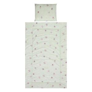 Imagine Set lenjerie pat 3 piese Lorelli Cosy Friends Green, bumbac ranforce, 0-3 luni