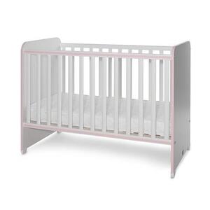 Imagine Patut Lorelli Sweet Dream White Orchid Pink, 2 nivele de inaltime, muchii rotunjite, grilaj detasabil, 60x120 cm