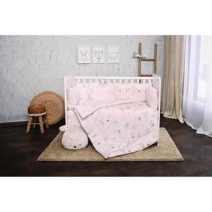 Imagine Set lenjerie pat 7 piese Lorelli Lily Beige Bunnies, bumbac ranforce