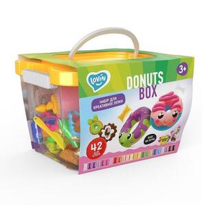 Imagine Set Air Clay pentru modelaj Lovin - 42 culori - Donuts Box