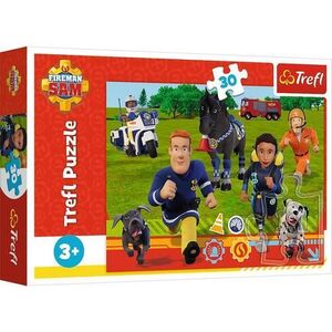 Imagine Puzzle Trefl 30 piese - Pompierul Sam gata de salvare