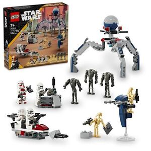Imagine LEGO® Star Wars™ - Pachet de lupta Clone Trooper™ si droid de lupta 75372, 215 piese