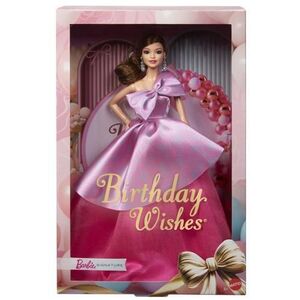 Imagine Papusa Barbie Signature - Birthday wishes, Satena cu rochie roz