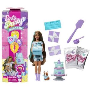 Imagine Papusa Barbie Party Unboxed Reveal, bruneta