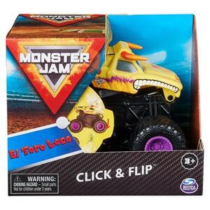 Imagine Masinuta Monster Jam Click Flip - El Toro Loco, 1: 43