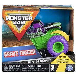 Imagine Masinuta Monster Jam Rev 'N Roar - Grave Digger, scara 1: 43