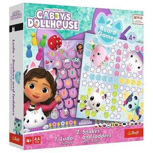 Imagine Joc Trefl Gabby' s Dollhouse 2 in 1 - Ludo si Serpisori Scari