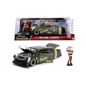 Imagine Masinuta cu figurina - Bombshells 1952 Chevy Coe Pickup, Wonder Woman (Rosu/Albastru)