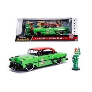 Imagine Masinuta cu figurina - Bombshells 1953 Chevy Bel Air, Poison Ivy (Verde)