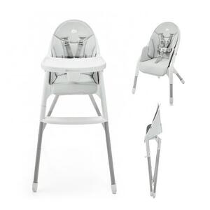 Imagine Scaun de masa 2in1 KinderKraft Dinnly, pliabil, 6 luni+, Alb