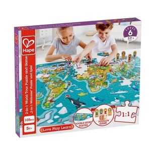 Imagine Puzzle 2-in-1 Hape - Turul Lumii